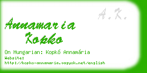 annamaria kopko business card
