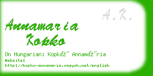 annamaria kopko business card
